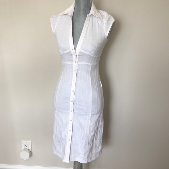 H&M -White Fitted Dress - Picture 1 of 4